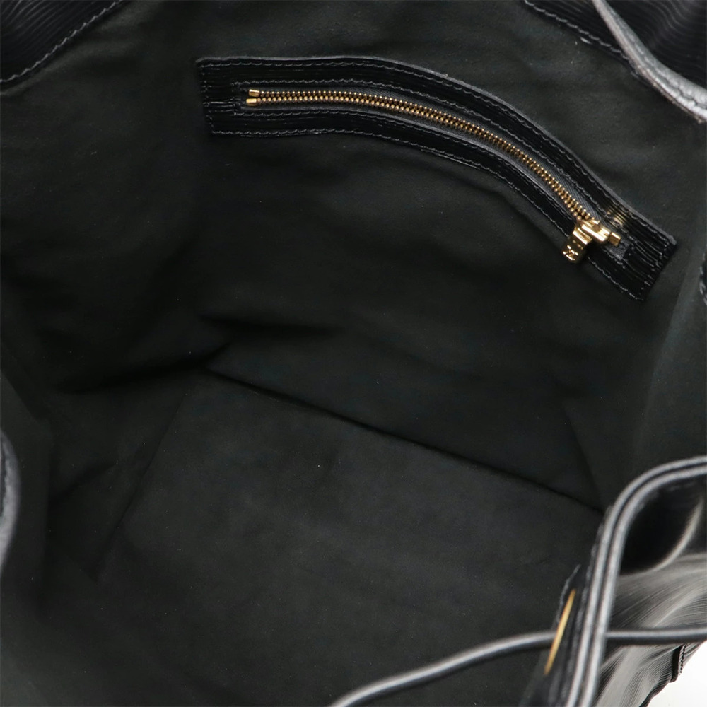 LOUIS VUITTON Epi Noe Shoulder Bag Hobo Semi Shoulder Drawstring Noir Black - Picture 8 of 8